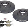 Front Carbon Disc Brake Rotors Pads For Audi A3 & A3 Quattro 2006-2013 2.0L Gas