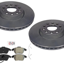 Front Carbon Disc Brake Rotors Pads For Audi A3 & A3 Quattro 2006-2013 2.0L Gas