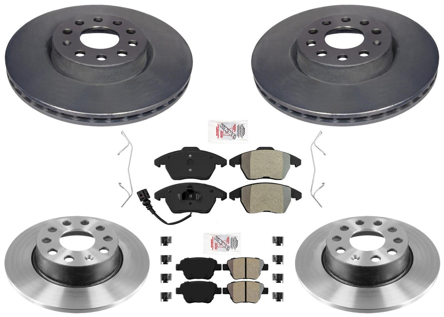 Performance Disc Brake Rotors Pads For Audi A3 2010 2011 2012 2013 2.0L FWD Gas