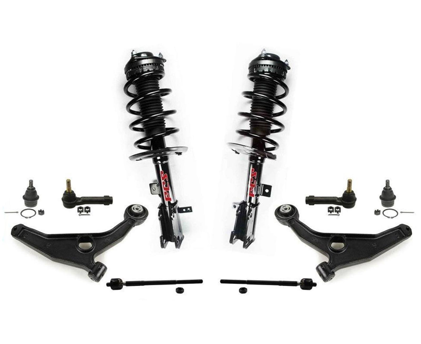 For 11-14 Chrysler 200 Convertible Front Coil Spring Strut Control Arm Tie Rods