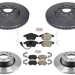 Performance Disc Brake Rotors Pads For Audi A3 & A3 Quattro 2006-2009 2.0L Gas