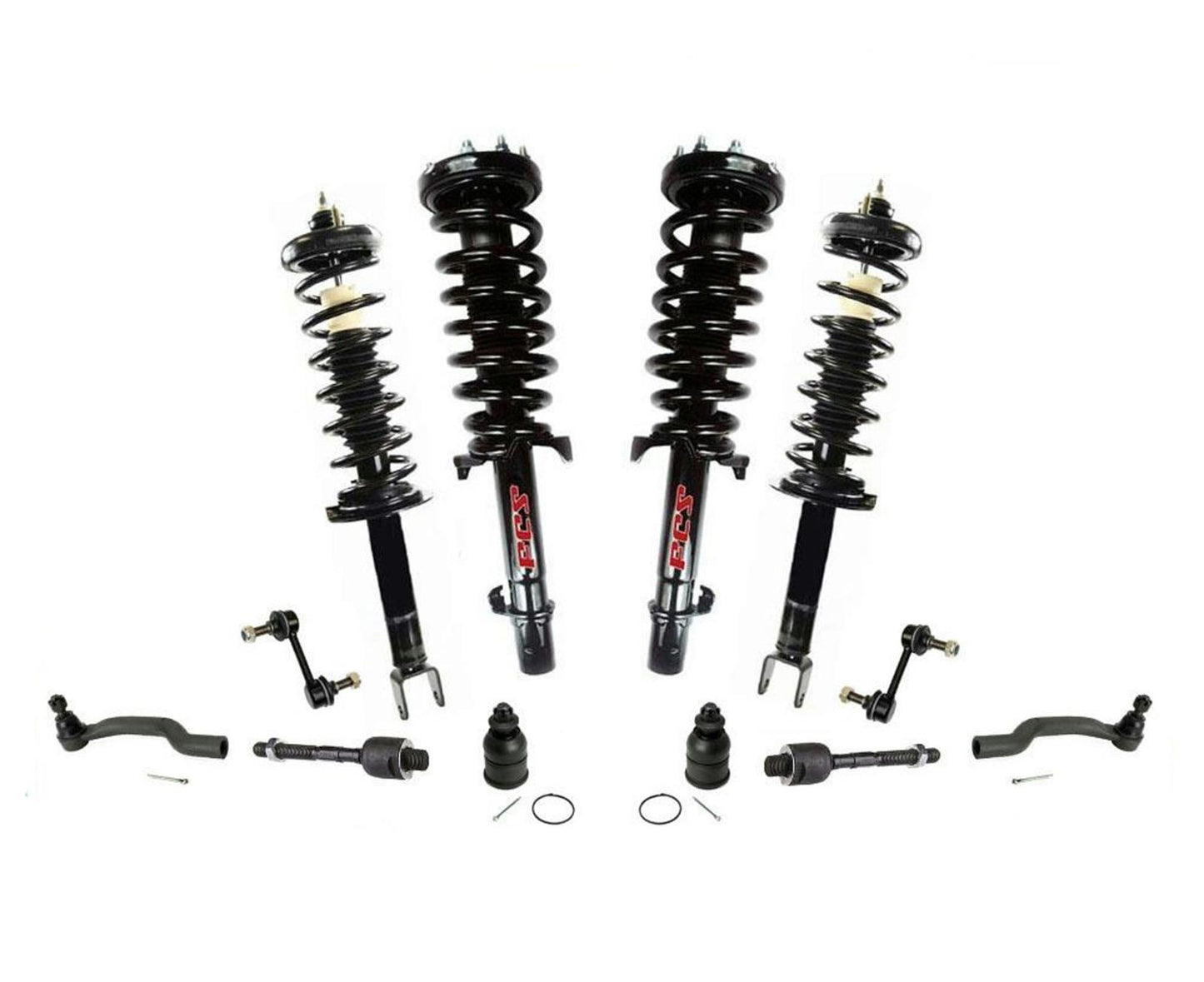Se adapta a 08-12 Accord 3.5LW/barras de amarre de puntal de resorte de bobina automática Trans, 12 piezas