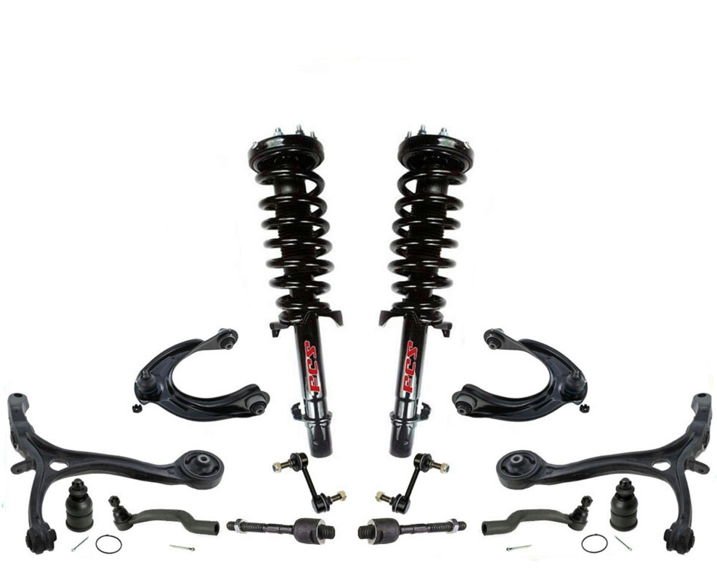 Front Struts Control Arms Tie Rods & Links For 08-12 Accord V6 4 Door Automatic