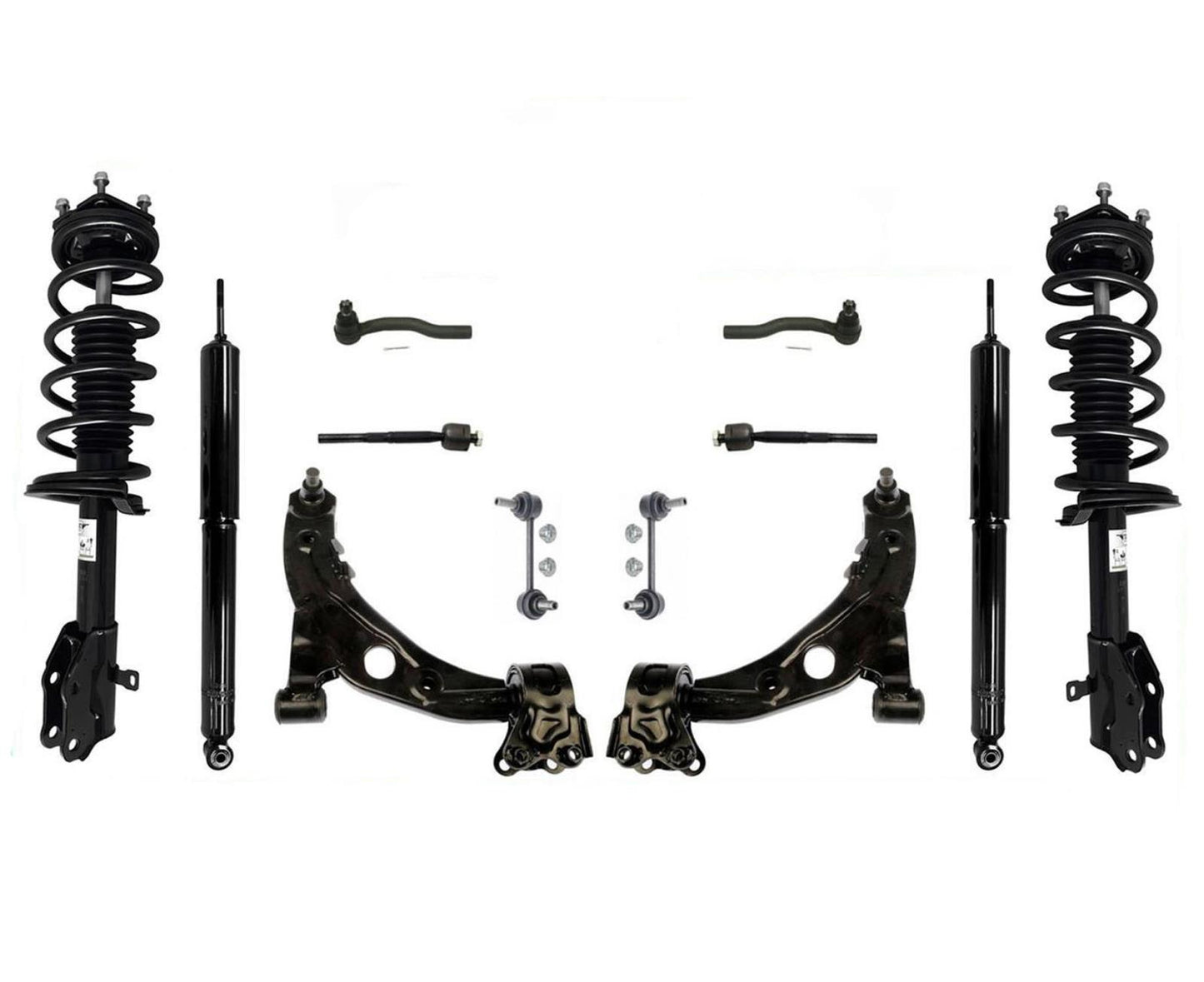 Coil Spring Shocks Lower Control Arm Ball Joint Tie Rods Links Mazda CX-7 07-12 - Photo 1