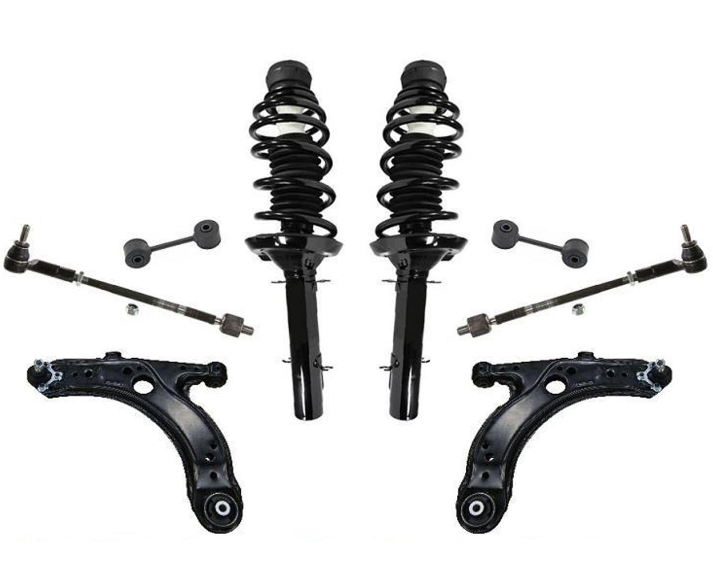 Front Struts Lower Control Arms Tie Rods Sway Bar Links Beetle Cabriolet 03-05