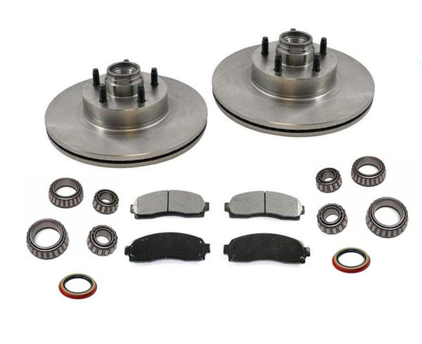 Rotors Brake Pads Wheel Bearings Fits 01-05 Ford Sport Trac Rear Wheel Drive