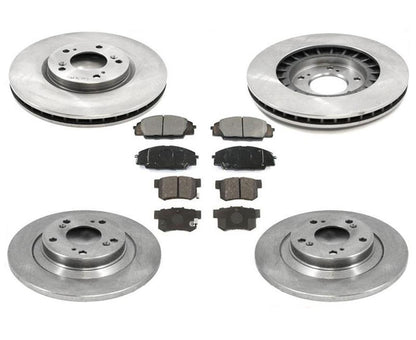 Front & Rear Disc Brake Rotors & Ceramic Pads for Honda S2000 2000 2005 2009