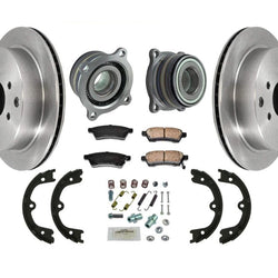 Almohadillas de rotores de disco trasero 100% nuevas con rodamiento de rueda trasera para Nissan Xterra 05-15