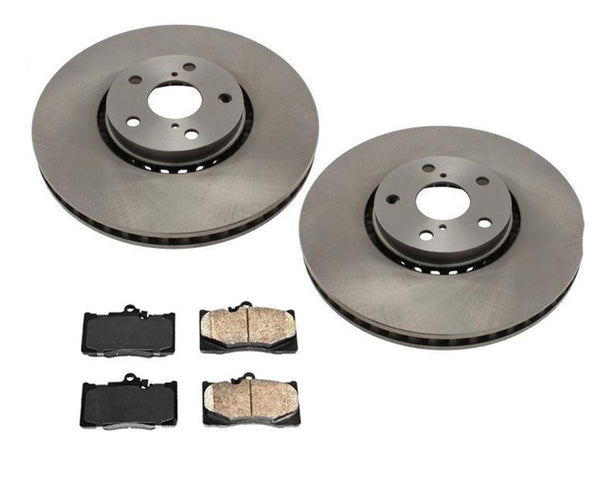 Front Brakes Disc Rotors Ceramic Disc Pads 3pc for Lexus iS350 2009 2010 2011