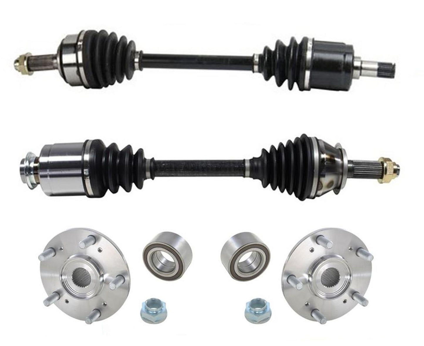 Front CV Axles & Wheel Hub Kit For Acura TL 3.2L Manual Transmission 04-08