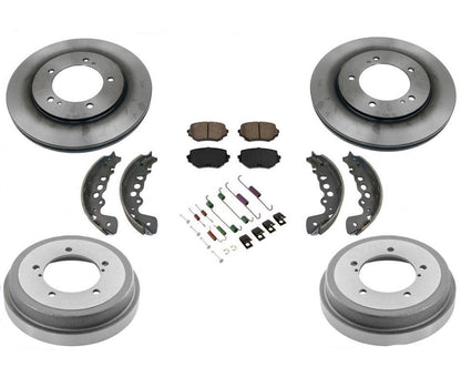 Para 01-05 Grand Vitara Frt Disco de freno Rotores Pastillas Tambores de freno Zapatos Resortes 7 piezas