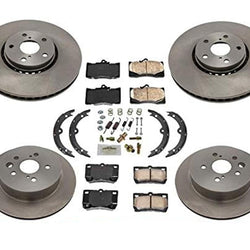 Front & Rear Brakes Disc Rotors Ceramic Pads 8pc for Lexus IS350 2009 2010 2011