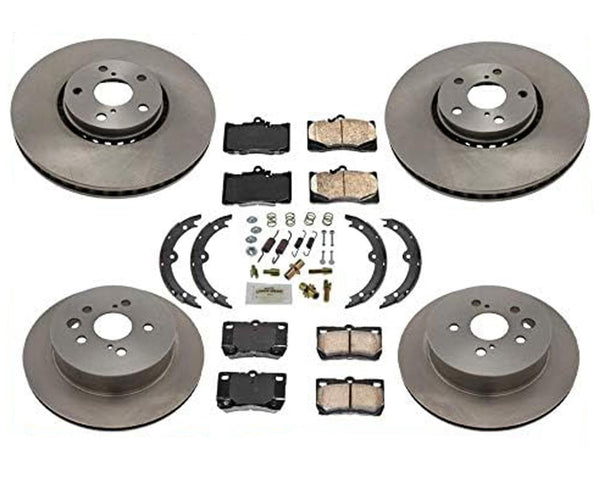 Front & Rear Brakes Disc Rotors Ceramic Pads 8pc for Lexus IS350 2009 2010 2011