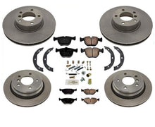 Brakes Disc Rotors Ceramic Pads Springs Park Shoes For 2001 2002 2003 BMW 530i