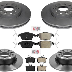 Carbon Performance Disc Brake Rotors Brake Pads For Audi A3 2010-2013 TDi Diesel
