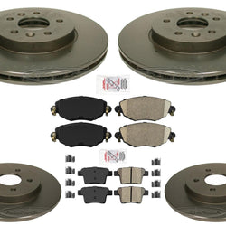 Performance Front Rear Disc Brake Rotors Brake Pads For X-Type Jaguar 2001-2008