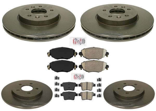 Performance Front Rear Disc Brake Rotors Brake Pads For X-Type Jaguar 2001-2008