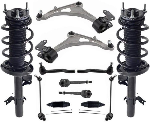 Front Struts Control Arms Tie Rods & Links For Passport 19-23 Front Wheel Drive