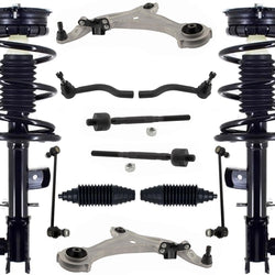 Front Complete Struts Lower Control Arms Tie Rods & Links For Nissan Murano 2014