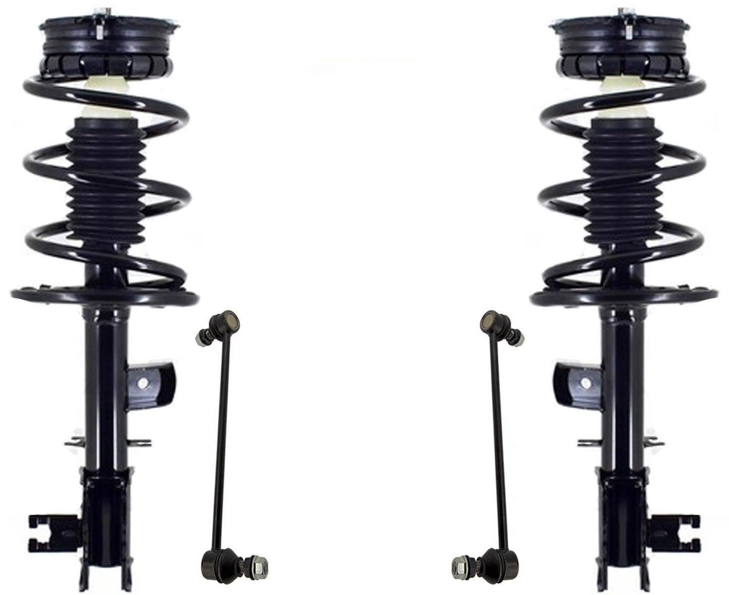 Front Complete Struts and Front Sway Bar Links For Nissan Murano 2014