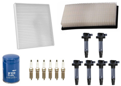 Ignition Coil & Air Cabin Filter Spark Plugs For Mazda 6 2009-2013 S GT 3.7L