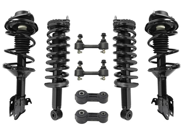 Front & Rear Complete Struts W/ Coil Spring for Subaru Legacy Sedan 2003-2004