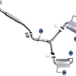 Exhaust System Res Pipe Mufflers For 2009-2011 Subaru Impreza 2.5 Natural 4Door