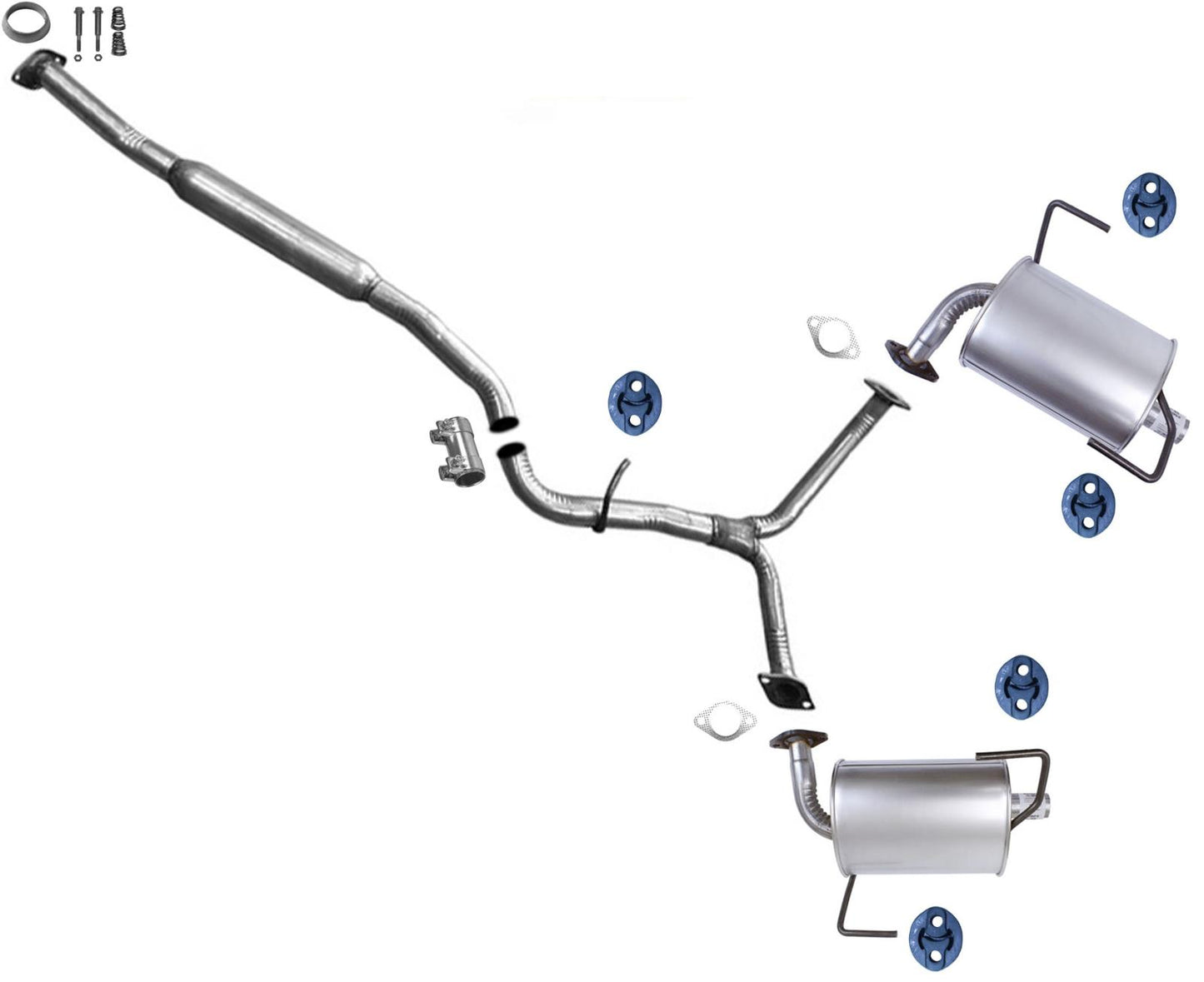 Exhaust System Res Pipe Mufflers For 2009-2011 Subaru Impreza 2.5 Natural 4Door