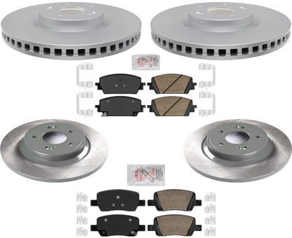 F&R Disc Brake Rotors Ceramic Disc Brake Pads For Hyundai Santa Fe 21-24 2.5L