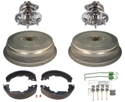 Brake Drums Brake Shoe & Springs Rear Hub & Bearings For Toyota Sienna 1998-2003