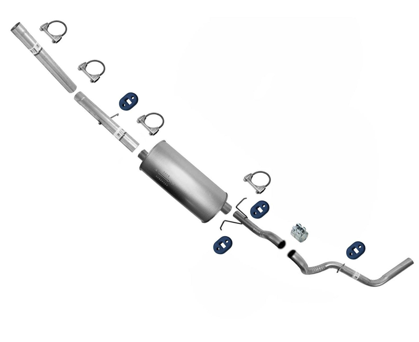 Se adapta al sistema de escape Ford F150 4.6L 2001-2004 con base de rueda de 120 y 139 pulgadas.