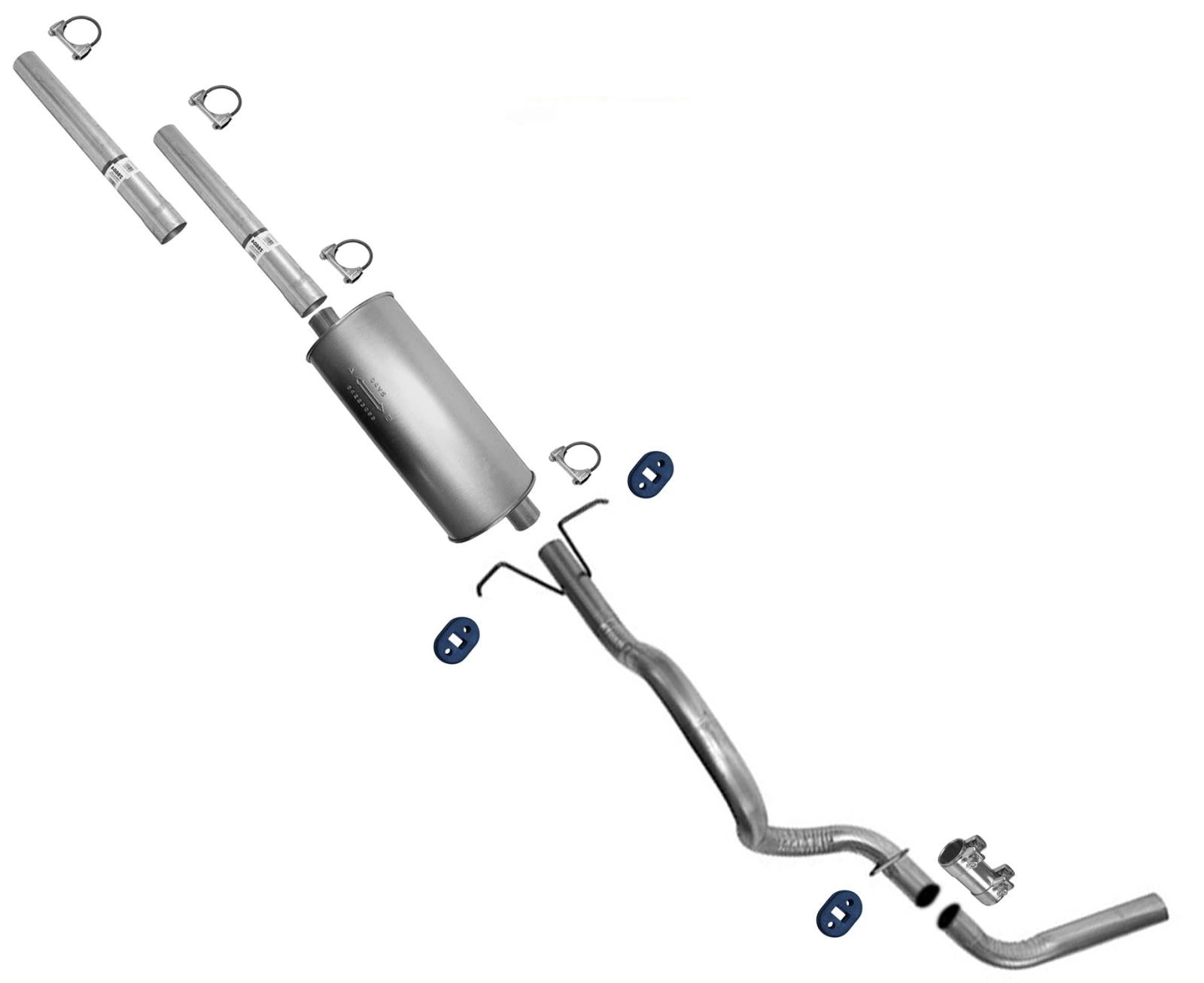 For 98-2001 Ford F150 4.2 4.6 5.4L Muffler Tail Pipe Exhaust System 120 139 WB