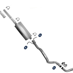 For 98-2001 Ford F150 4.2 4.6 5.4L Muffler Tail Pipe Exhaust System 120 139 WB