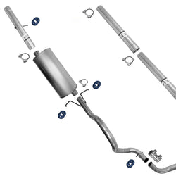For 1998-2003 Ford F150 4.2 4.6 5.4L Muffler Tail Pipe Exhaust System 157
