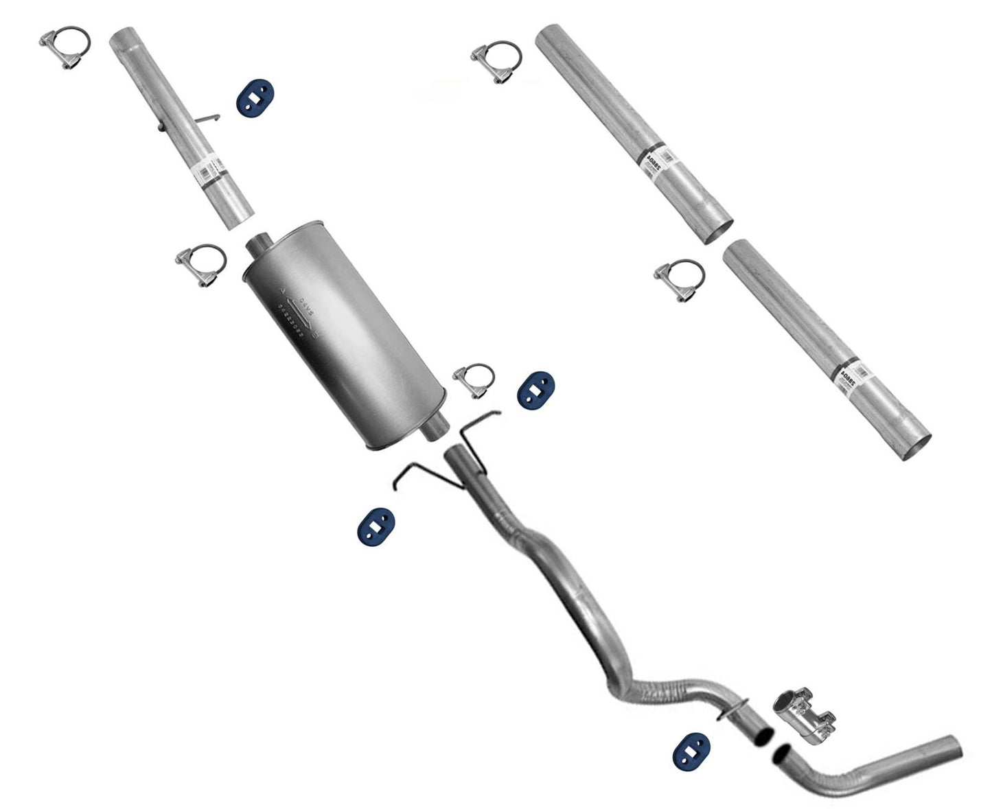 For 1998-2003 Ford F150 4.2 4.6 5.4L Muffler Tail Pipe Exhaust System 157"