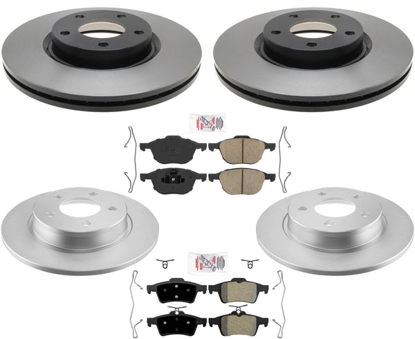 GEO Coated Brake Disc Rotors Ceramic Pads For 2006 2008 2010 2012 2013 Mazda 3