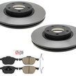 F GEO Coated Brake Disc Rotors Ceramic Pads for 2006 2008 2011 2013 Mazda 3