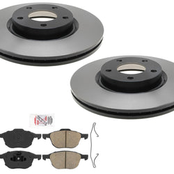 F GEO Coated Brake Disc Rotors Ceramic Pads for 2006 2008 2011 2013 Mazda 3