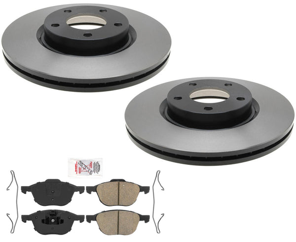 F GEO Coated Brake Disc Rotors Ceramic Pads for 2006 2008 2011 2013 Mazda 3