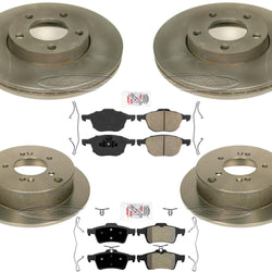 Front & Rear Performance Disc Brake Rotors Ceramic Pads For 2006-2013 Mazda 3