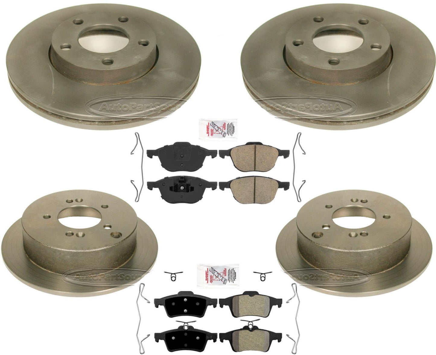 Front & Rear Performance Disc Brake Rotors Ceramic Pads For 2006-2013 Mazda 3