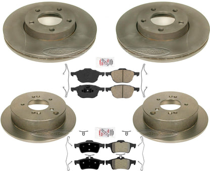 Front & Rear Performance Disc Brake Rotors Ceramic Pads For 2006-2013 Mazda 3