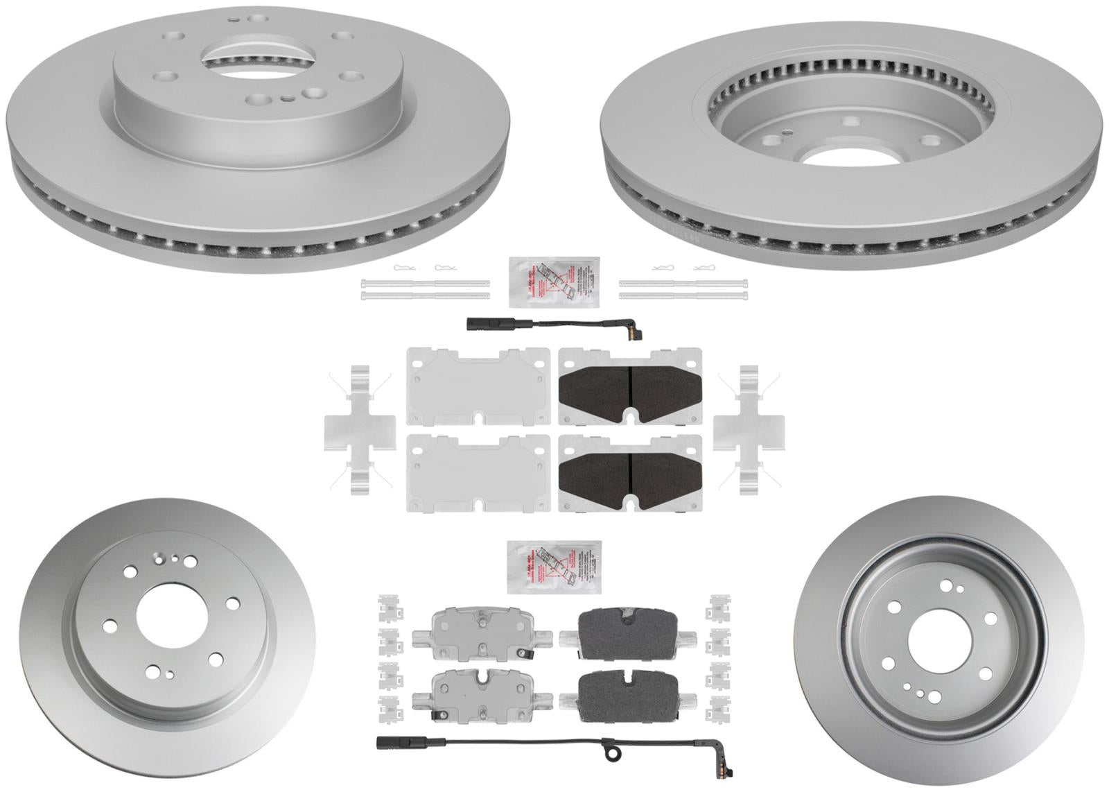 Fleet Duty Coated Disc Brake Rotors Brake Pads Sensor For Chevrolet Tahoe 21-26 - Photo 1