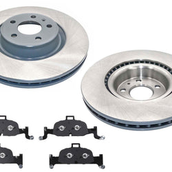 Front Coated Disc Brake Rotors & Disc Brake Pads For Audi Q5 2018-2024 338MM