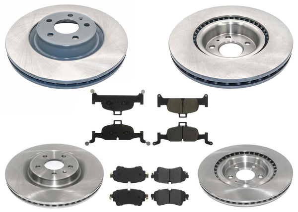 Coated Disc Brake Rotors & Disc Brake Pads For Audi Q5 2018-2024 with 338MM