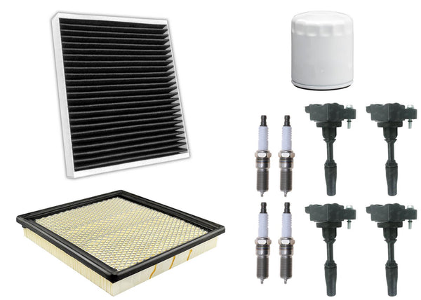 Ignition Coil & Air Cabin Filter Spark Plugs For Chevrolet Impala 2014-2018 2.5L