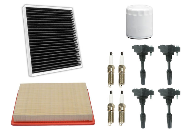 Ignition Coil & Air Cabin Filter Spark Plugs For Chevrolet Malibu 2013-2015 2.5L