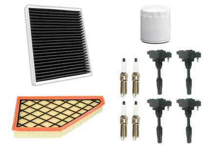 Ignition Coil & Air Cabin Filter Spark Plugs For GMC Acadia 2017-2019 2.5L
