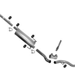 Muffler Exhaust for Dodge Ram 1500 06-08 Mega Cab 5.7L 8 Stud Extended Crew Cab