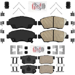 Front Rear AME Ceramic Disc Brake Pads for Acura RSX 2002-2006 (No type S)